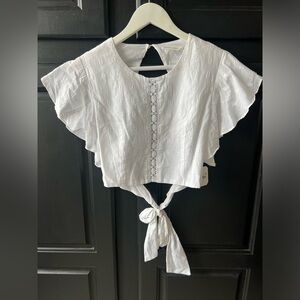 NWT Alter'd State Large White Open Back Crop